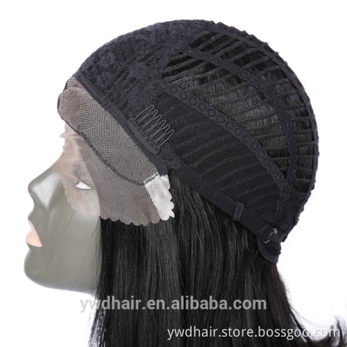 Grade 7A Virgin Hair human lace front wigs With baby hair Virgin Brazilian Straight Glueless Lace Front Wig